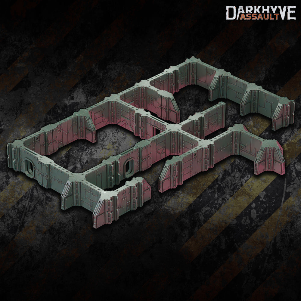 DarkHyve Assault – Blast Plating Theme - Sci-Fi Grimdark Miniatures by Saucermen Studios, Wargame Scale 3D Printed