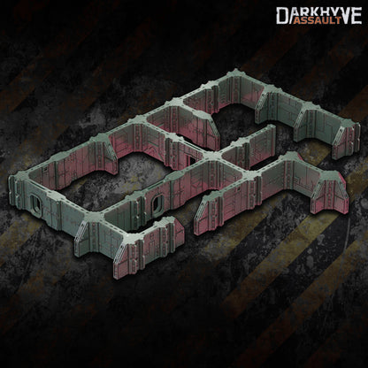 DarkHyve Assault – Blast Plating Theme - Sci-Fi Grimdark Miniatures by Saucermen Studios, Wargame Scale 3D Printed