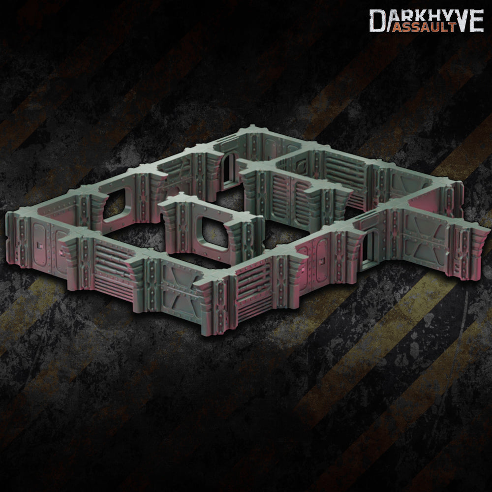 DarkHyve Assault – Retro Vaults Theme - Sci-Fi Grimdark Miniatures by Saucermen Studios, Wargame Scale 3D Printed