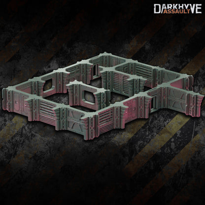 DarkHyve Assault – Retro Vaults Theme - Sci-Fi Grimdark Miniatures by Saucermen Studios, Wargame Scale 3D Printed