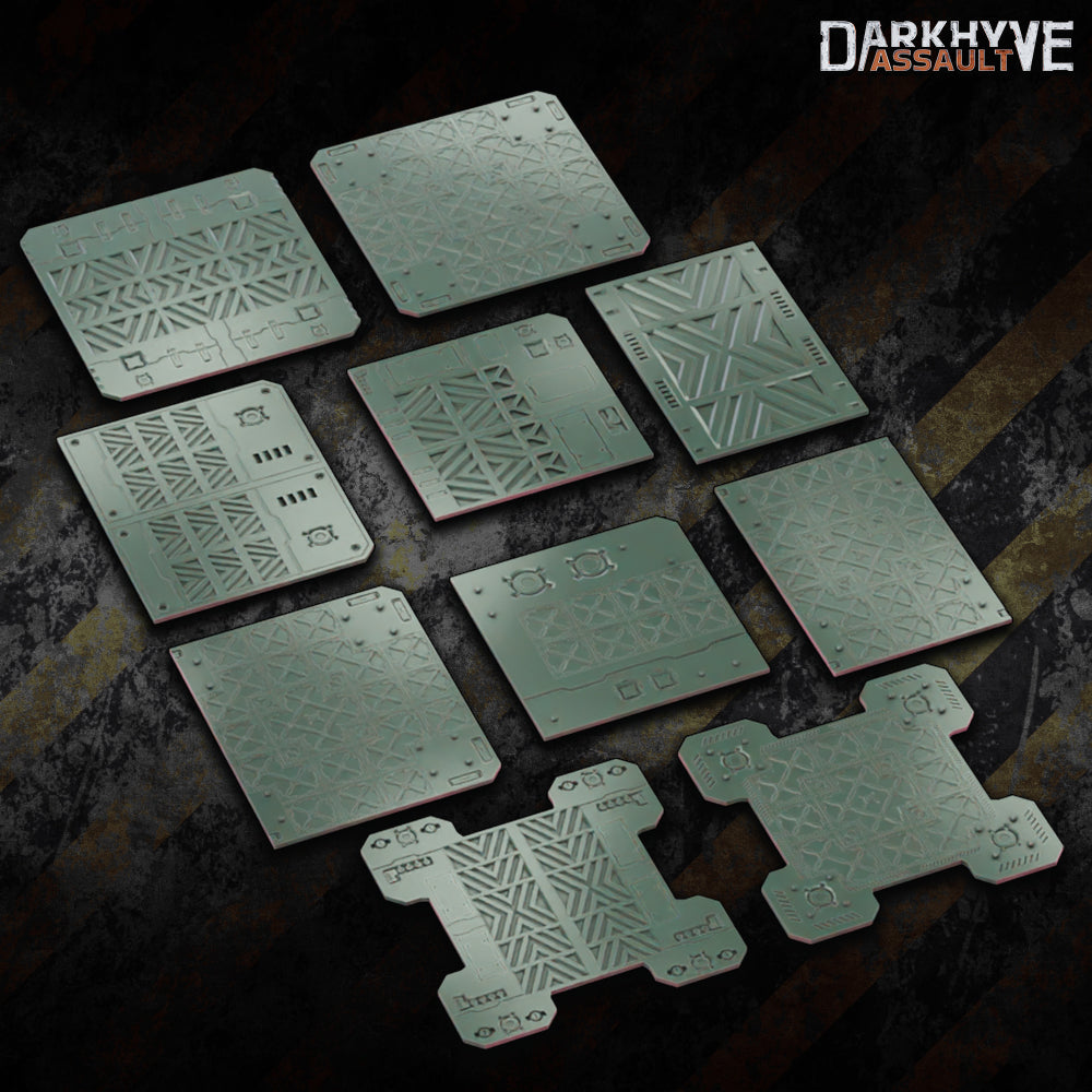 DarkHyve Assault – Platforms Kit - Sci-Fi Grimdark Miniatures by Saucermen Studios, Wargame Scale 3D Printed - photo 2