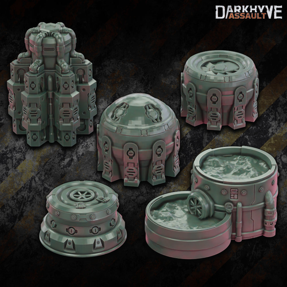 Sump Scatter Pack - Sci-Fi Grimdark Miniatures by Saucermen Studios, Wargame Scale 3D Printed