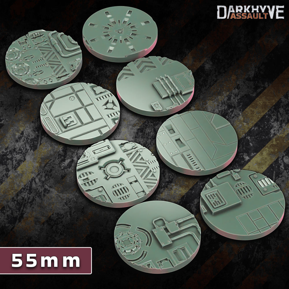 DarkHyve Assault Sci-fi Bases 25-70mm BUNDLE - Sci-Fi Grimdark Miniatures by Saucermen Studios, Wargame Scale 3D Printed - photo 2