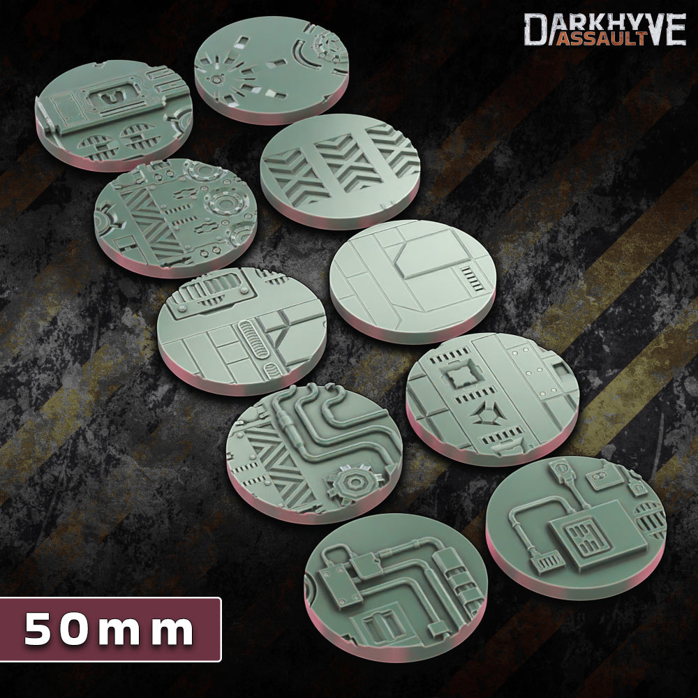 DarkHyve Assault Sci-fi Bases 25-70mm BUNDLE - Sci-Fi Grimdark Miniatures by Saucermen Studios, Wargame Scale 3D Printed - photo 3