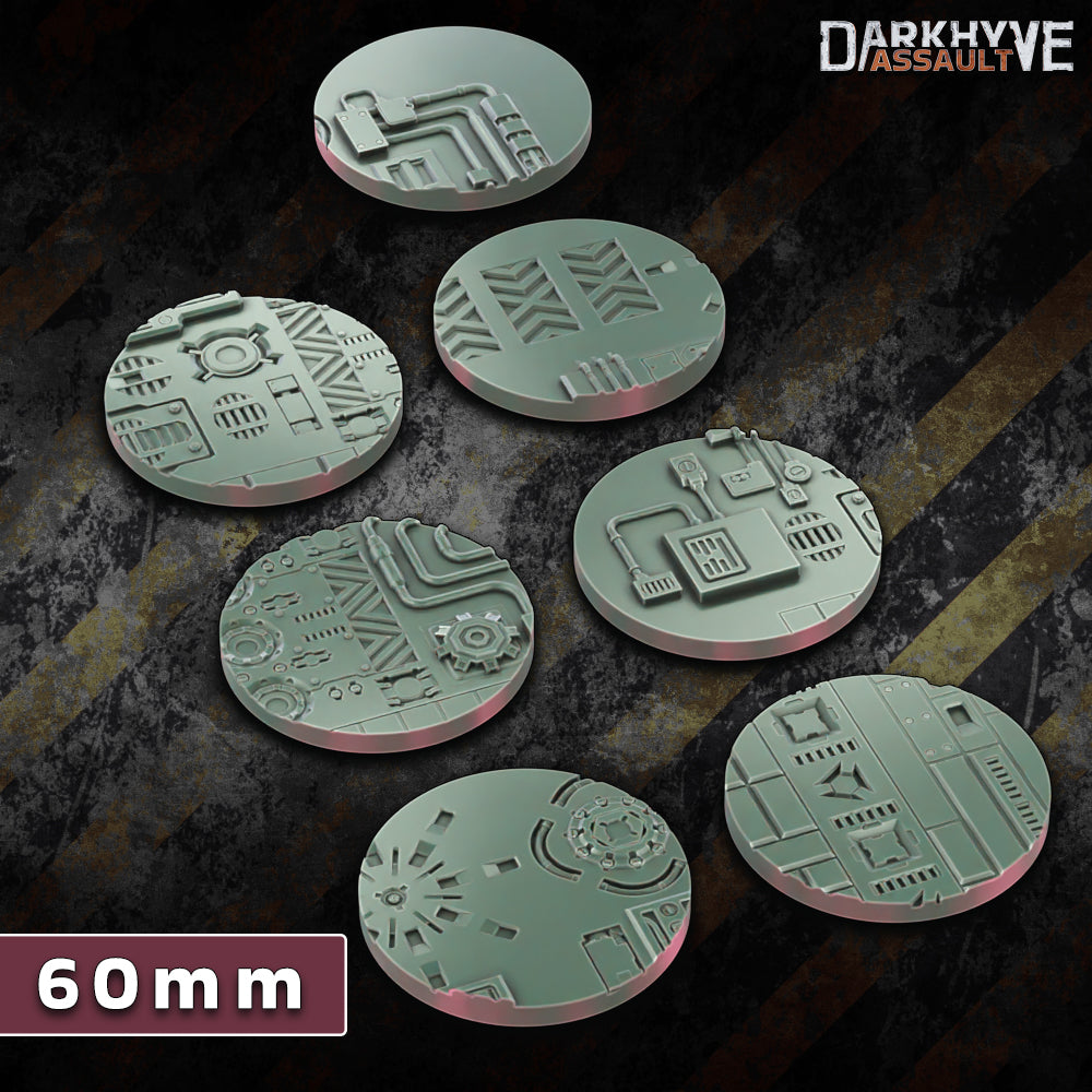 DarkHyve Assault Sci-fi Bases 25-70mm BUNDLE - Sci-Fi Grimdark Miniatures by Saucermen Studios, Wargame Scale 3D Printed - photo 5