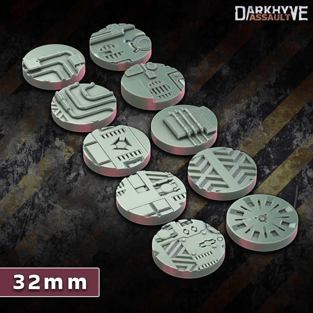 DarkHyve Assault Sci-fi Bases 25-70mm BUNDLE - Sci-Fi Grimdark Miniatures by Saucermen Studios, Wargame Scale 3D Printed - photo 6