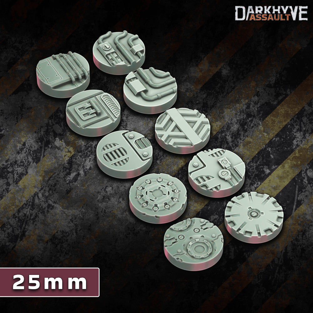 DarkHyve Assault Sci-fi Bases 25-70mm BUNDLE - Sci-Fi Grimdark Miniatures by Saucermen Studios, Wargame Scale 3D Printed - photo 7