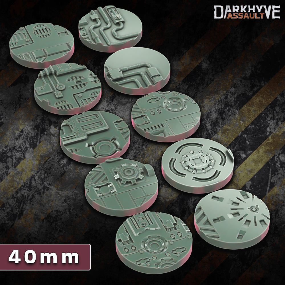 DarkHyve Assault Sci-fi Bases 25-70mm BUNDLE - Sci-Fi Grimdark Miniatures by Saucermen Studios, Wargame Scale 3D Printed - photo 8