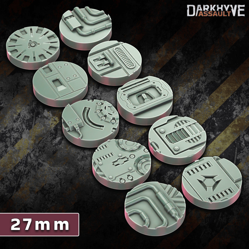 DarkHyve Assault Sci-fi Bases 25-70mm BUNDLE - Sci-Fi Grimdark Miniatures by Saucermen Studios, Wargame Scale 3D Printed - photo 10