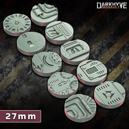 DarkHyve Assault Sci-fi Bases 25-70mm BUNDLE - Sci-Fi Grimdark Miniatures by Saucermen Studios, Wargame Scale 3D Printed - photo 10