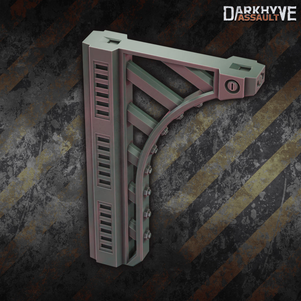 DarkHyve Assault – Double Height Beams - Sci-Fi Grimdark Miniatures by Saucermen Studios, Wargame Scale 3D Printed - photo 2