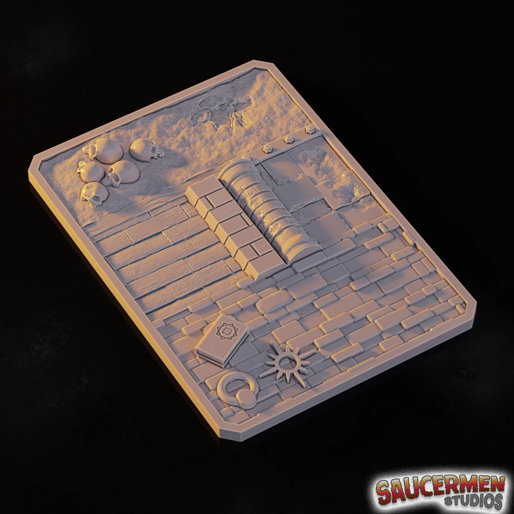 Texture Palette STL – Fantasy Elements - Sci-Fi Grimdark Miniatures by Saucermen Studios, Wargame Scale 3D Printed