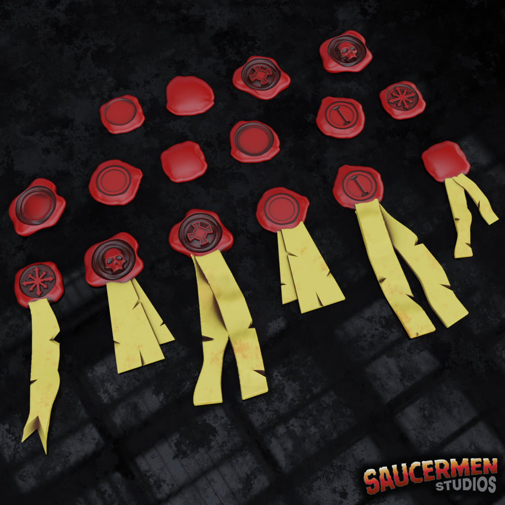Purity Wax Seals - Sci-Fi Grimdark Miniatures by Saucermen Studios, Wargame Scale 3D Printed - photo 2