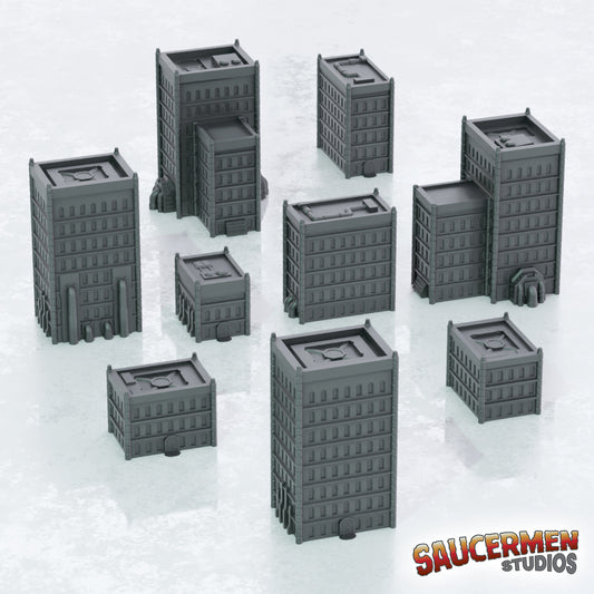 6mm Gothic Buildings - Sci-Fi Grimdark Miniatures by Saucermen Studios, Wargame Scale 3D Printed