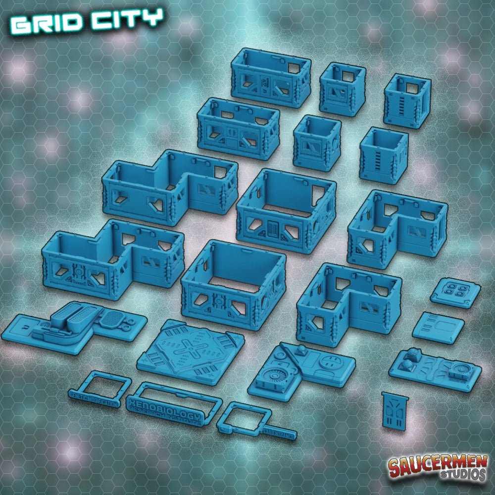 Grid City - Research Labs - Sci-Fi Grimdark Miniatures by Saucermen Studios, Wargame Scale 3D Printed - photo 2