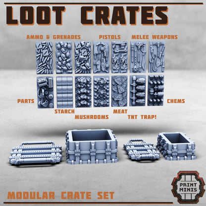 Loot Crates x14, Sci-Fi Grimdark Terrain by STATIONFORGE