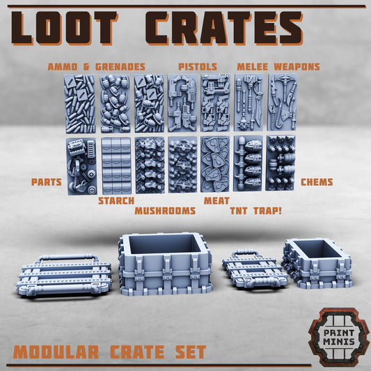 Loot Crates x14, Sci-Fi Grimdark Terrain by STATIONFORGE
