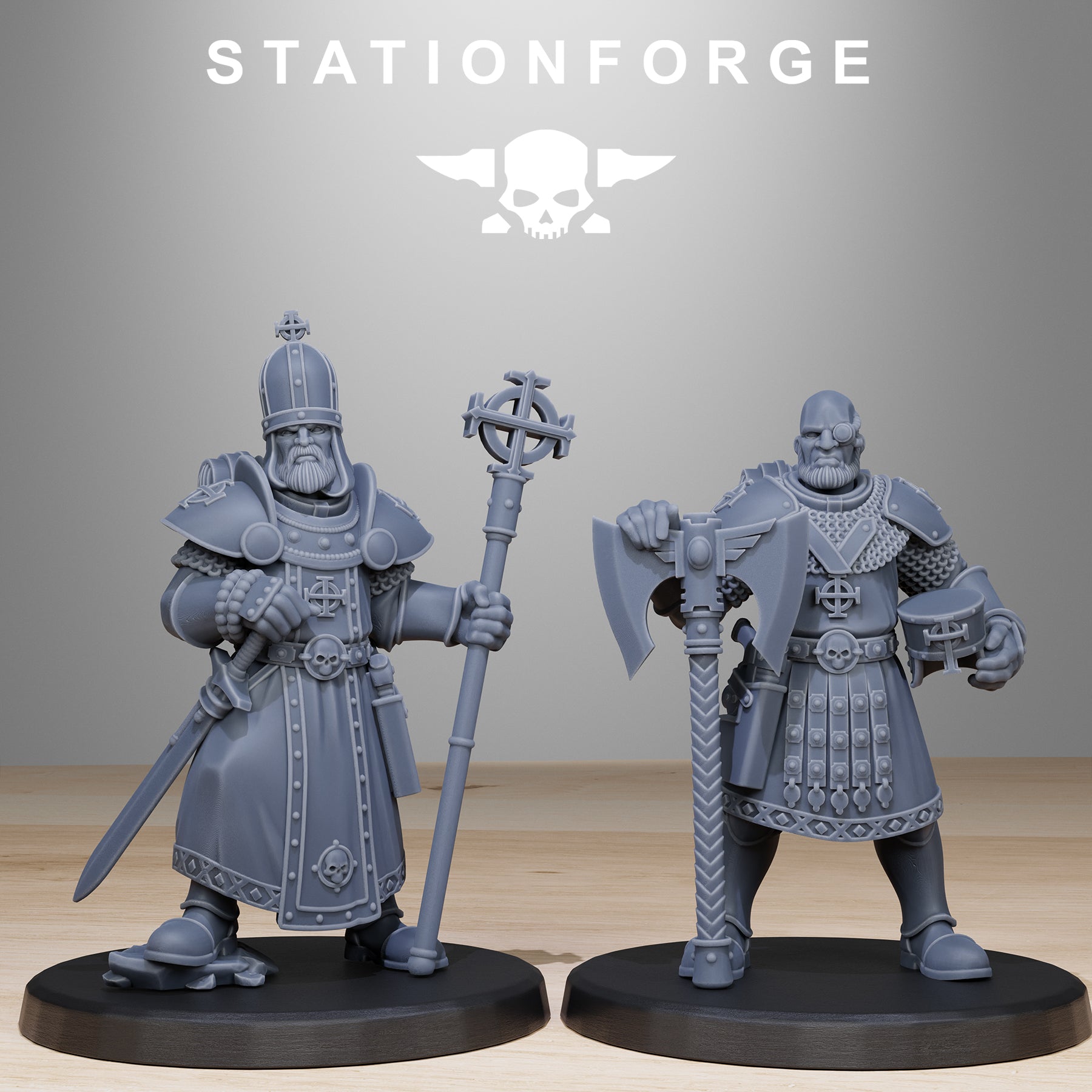 Vodalites Melee Infantry, Modular Sci-Fi Miniatures by STATIONFORGE, Grimdark Wargames Proxy - photo 4
