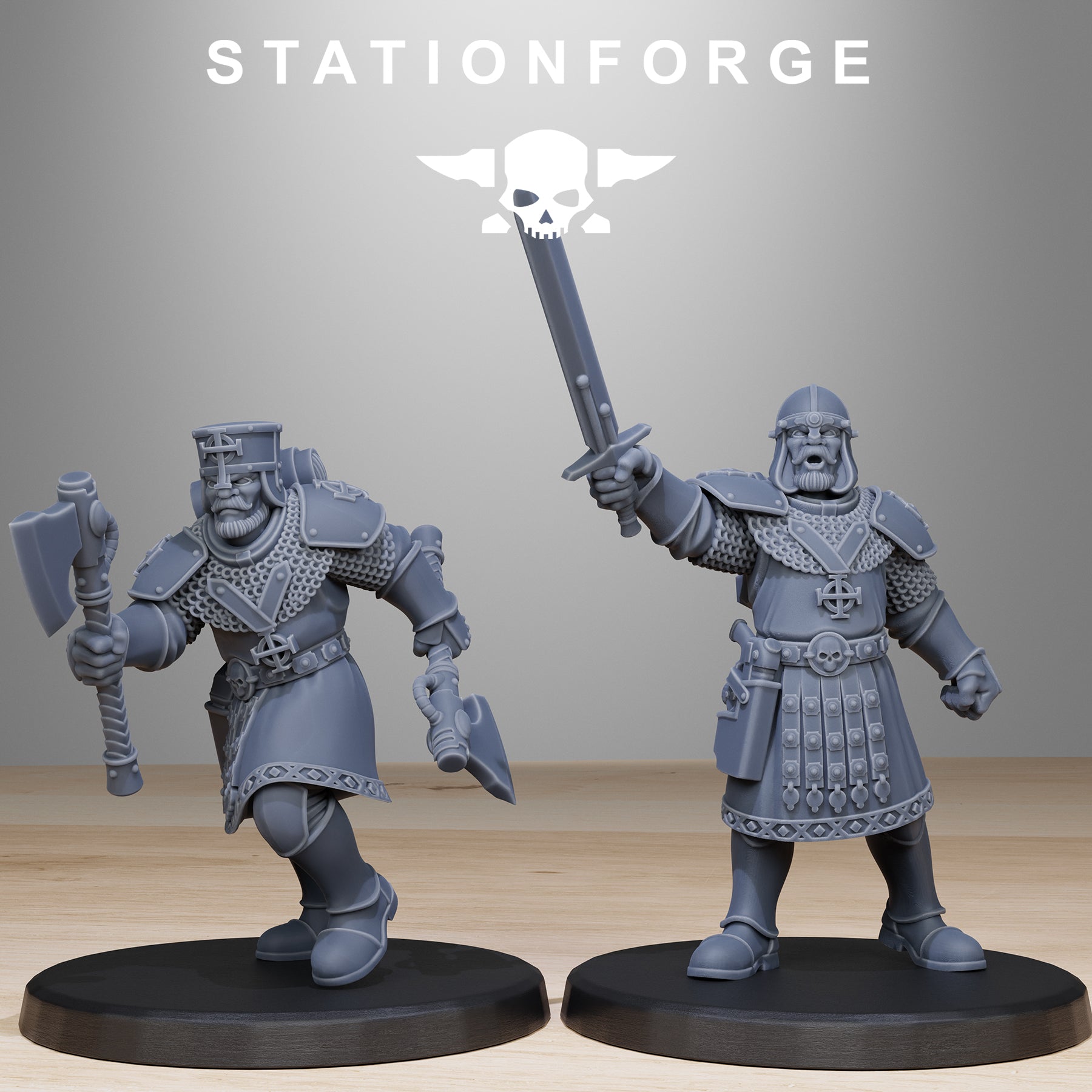 Vodalites Melee Infantry, Modular Sci-Fi Miniatures by STATIONFORGE, Grimdark Wargames Proxy - photo 5