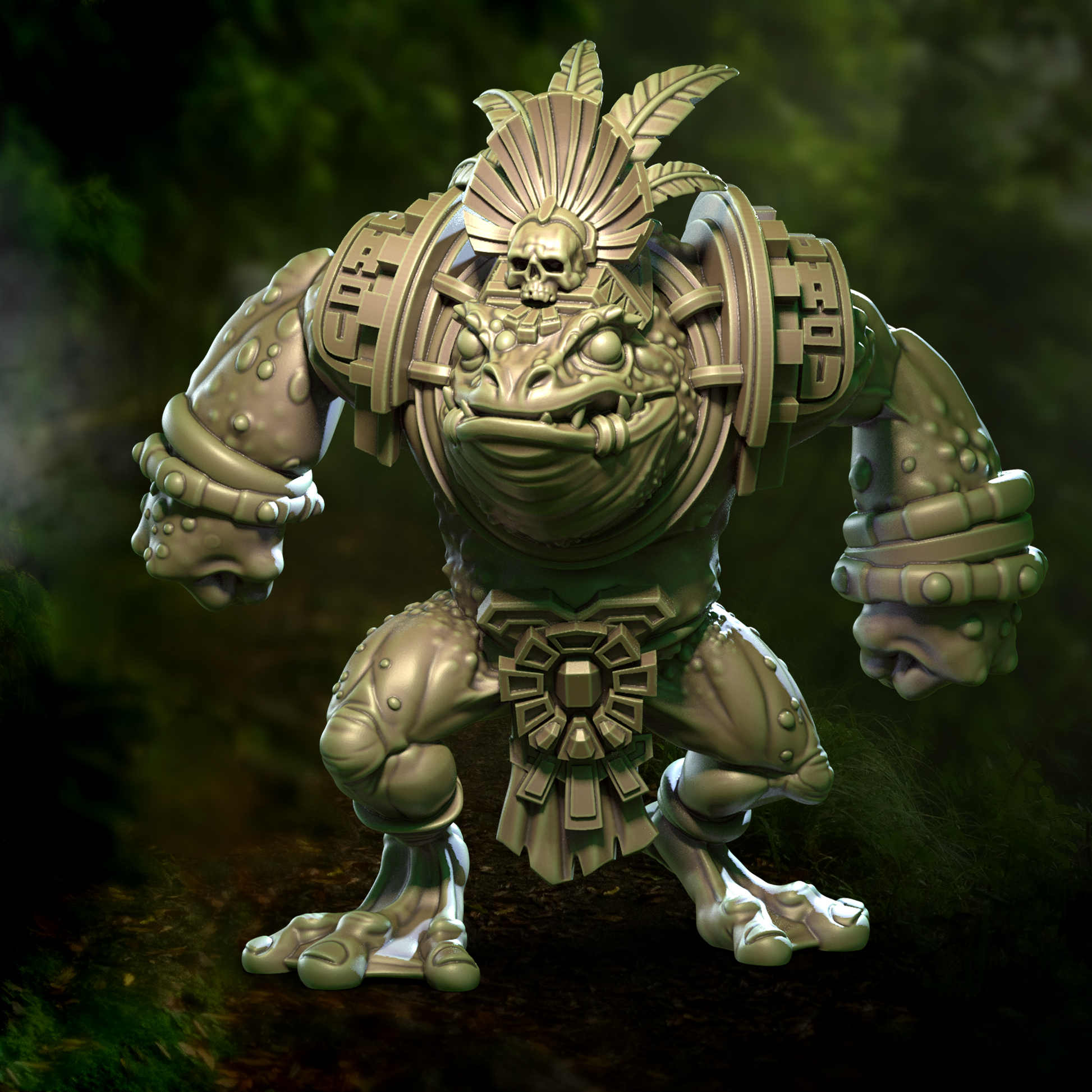 Frogman Big Guy 1 by Punga Miniatures - Wargame Scale 3D Printed Miniature