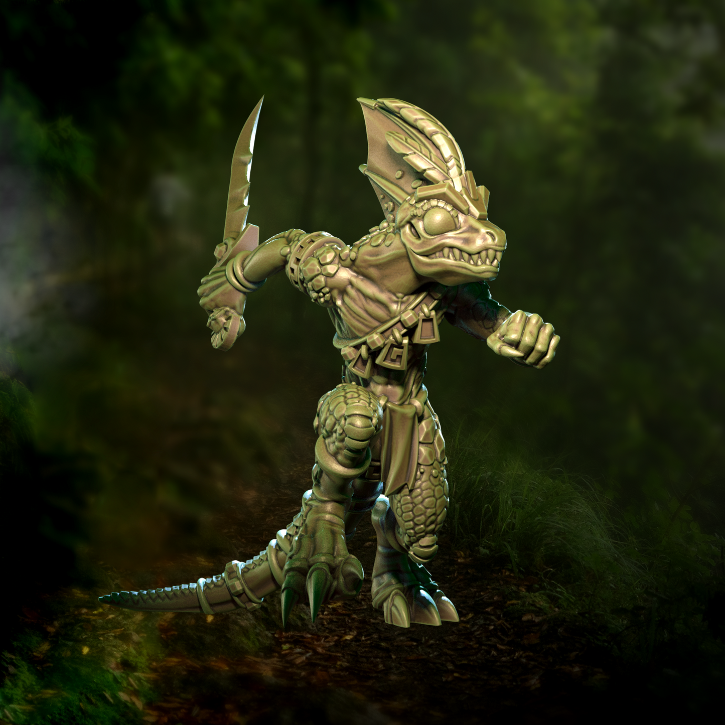 Gecko Star Player by Punga Miniatures - Wargame Scale 3D Printed Miniature