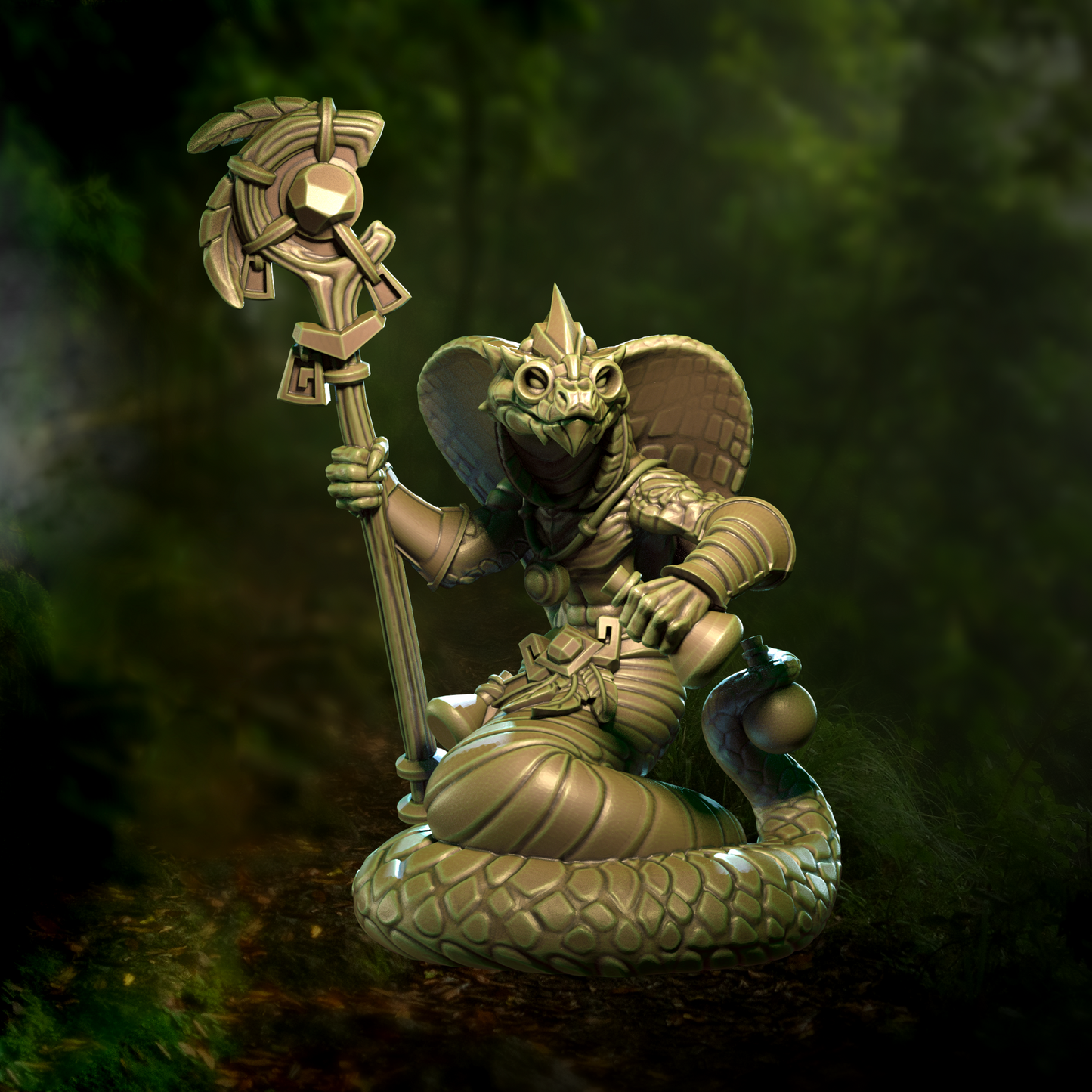 Snakeman Doctor by Punga Miniatures - Wargame Scale 3D Printed Miniature