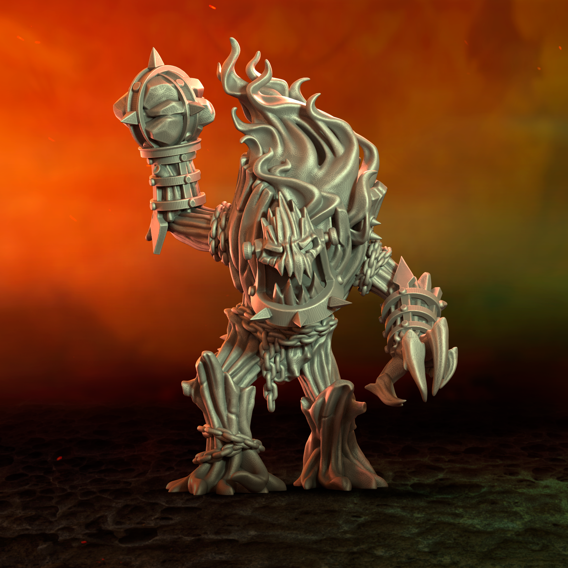 Chaos Treeman 1 by Punga Miniatures - Wargame Scale 3D Printed Miniature