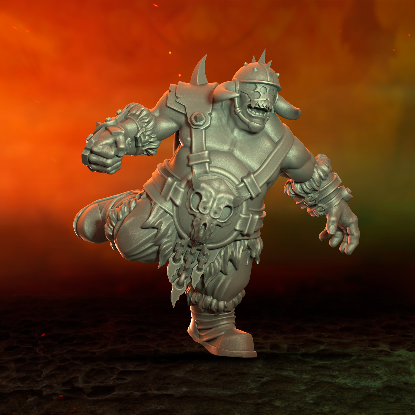 Chaos Ogre Star Player by Punga Miniatures - Wargame Scale 3D Printed Miniature
