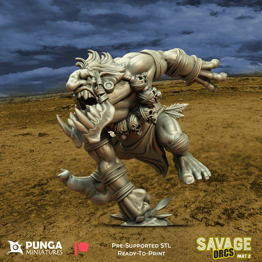 Savage Troll by Punga Miniatures - Wargame Scale 3D Printed Miniature