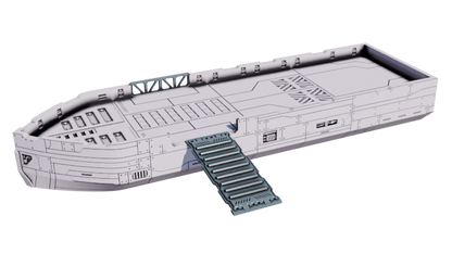 Flatline City: Third Wave - Modular Ship & Docks - Sci-Fi Grimdark Miniatures by Saucermen Studios, Wargame Scale 3D Printed - photo 2