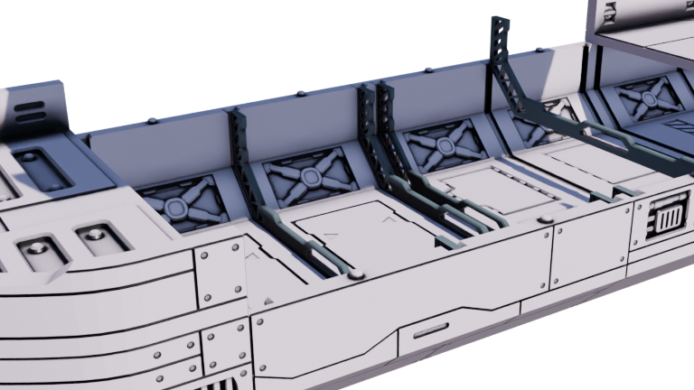 Flatline City: Third Wave - Modular Ship & Docks - Sci-Fi Grimdark Miniatures by Saucermen Studios, Wargame Scale 3D Printed - photo 3