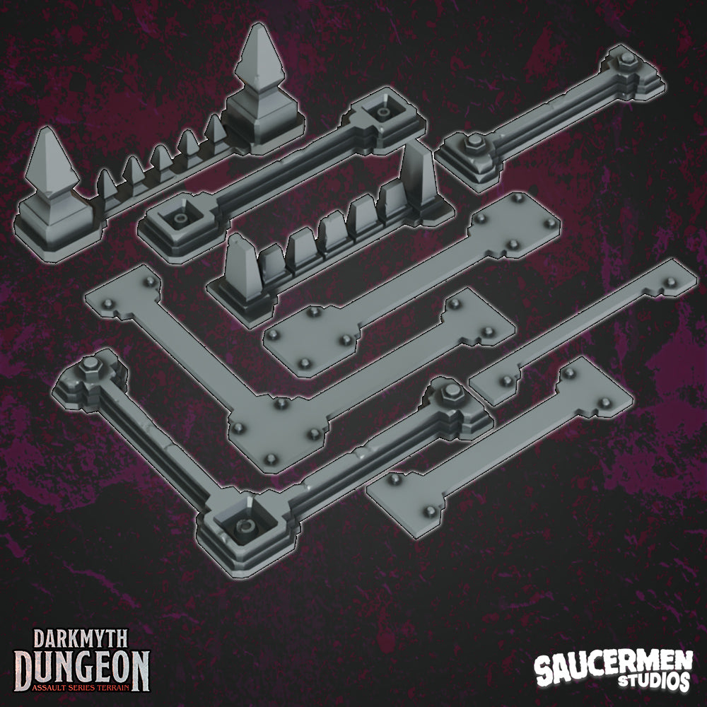 DarkMyth Dungeon - Spacers & Crossbeams - Sci-Fi Grimdark Miniatures by Saucermen Studios, Wargame Scale 3D Printed