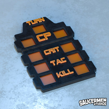 Kill Team 2024 Score Tracker Dashboard - Sci-Fi Grimdark Miniatures by Saucermen Studios, Wargame Scale 3D Printed - photo 2