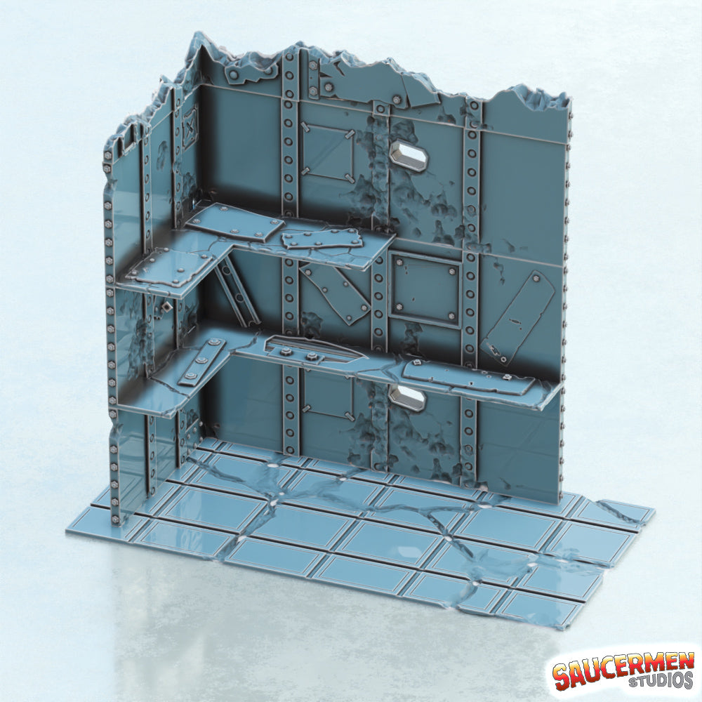40K Tournament Terrain – Scrap Ork Buildings - Sci-Fi Grimdark Miniatures by Saucermen Studios, Wargame Scale 3D Printed - photo 2