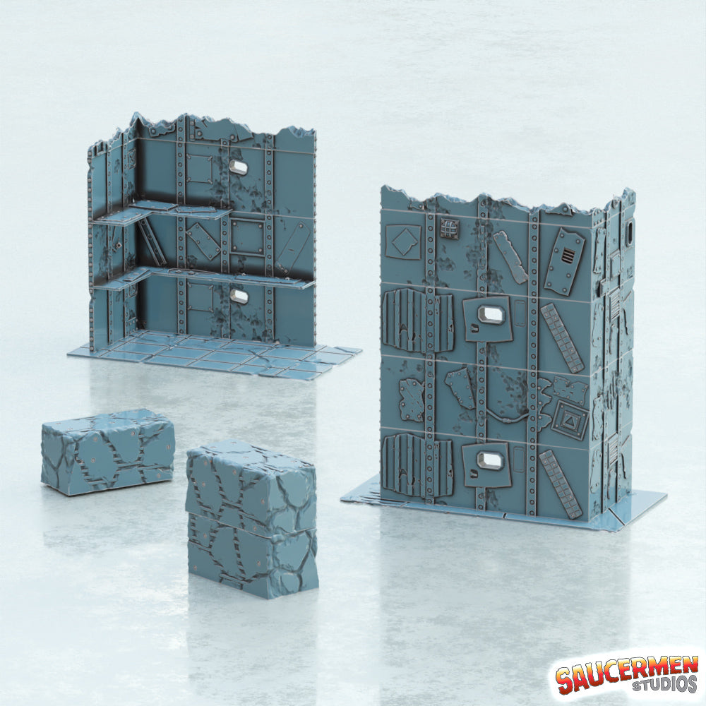 40K Tournament Terrain – Scrap Ork Buildings - Sci-Fi Grimdark Miniatures by Saucermen Studios, Wargame Scale 3D Printed - photo 3