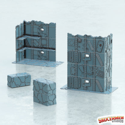 40K Tournament Terrain – Scrap Ork Buildings - Sci-Fi Grimdark Miniatures by Saucermen Studios, Wargame Scale 3D Printed - photo 3