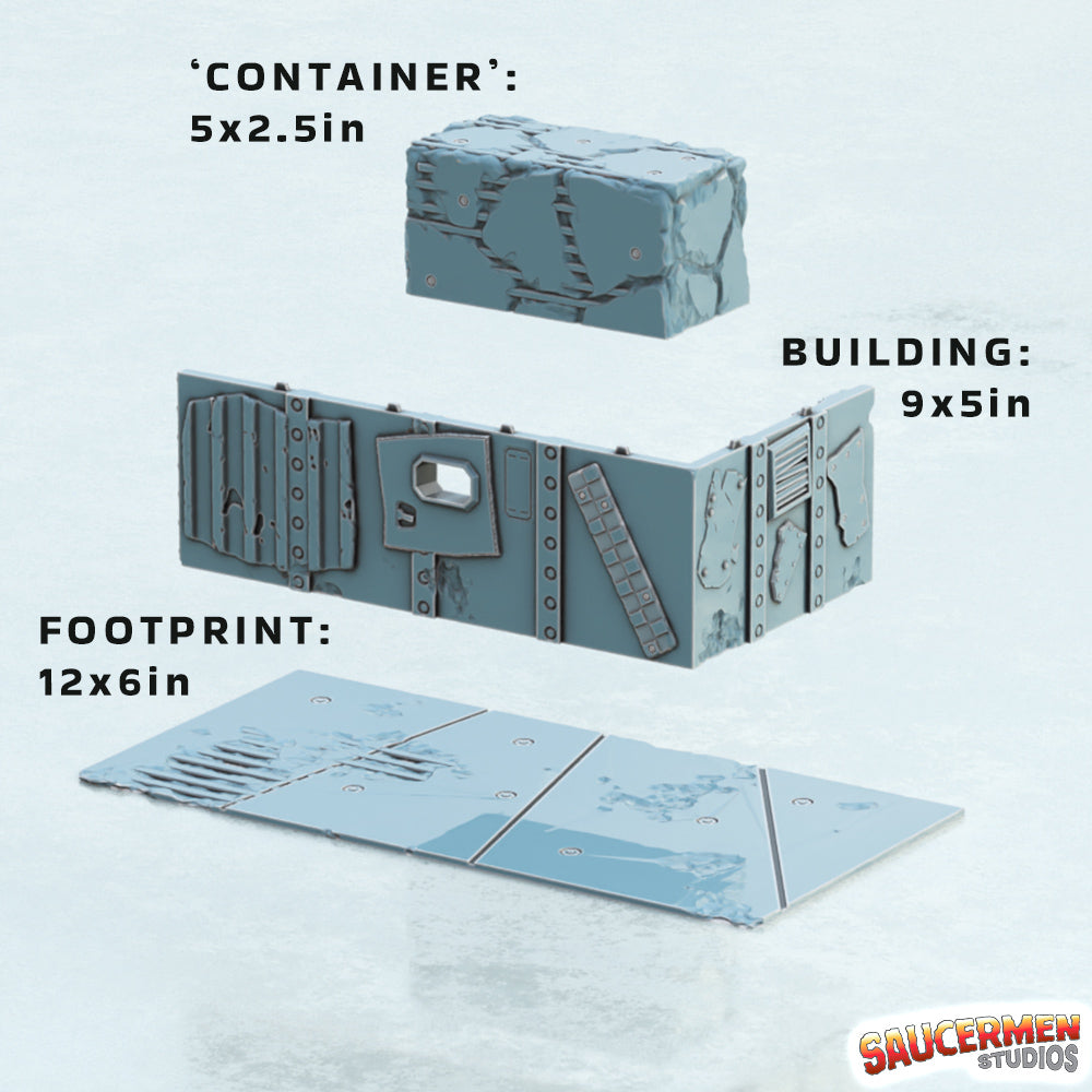 40K Tournament Terrain – Scrap Ork Buildings - Sci-Fi Grimdark Miniatures by Saucermen Studios, Wargame Scale 3D Printed - photo 5