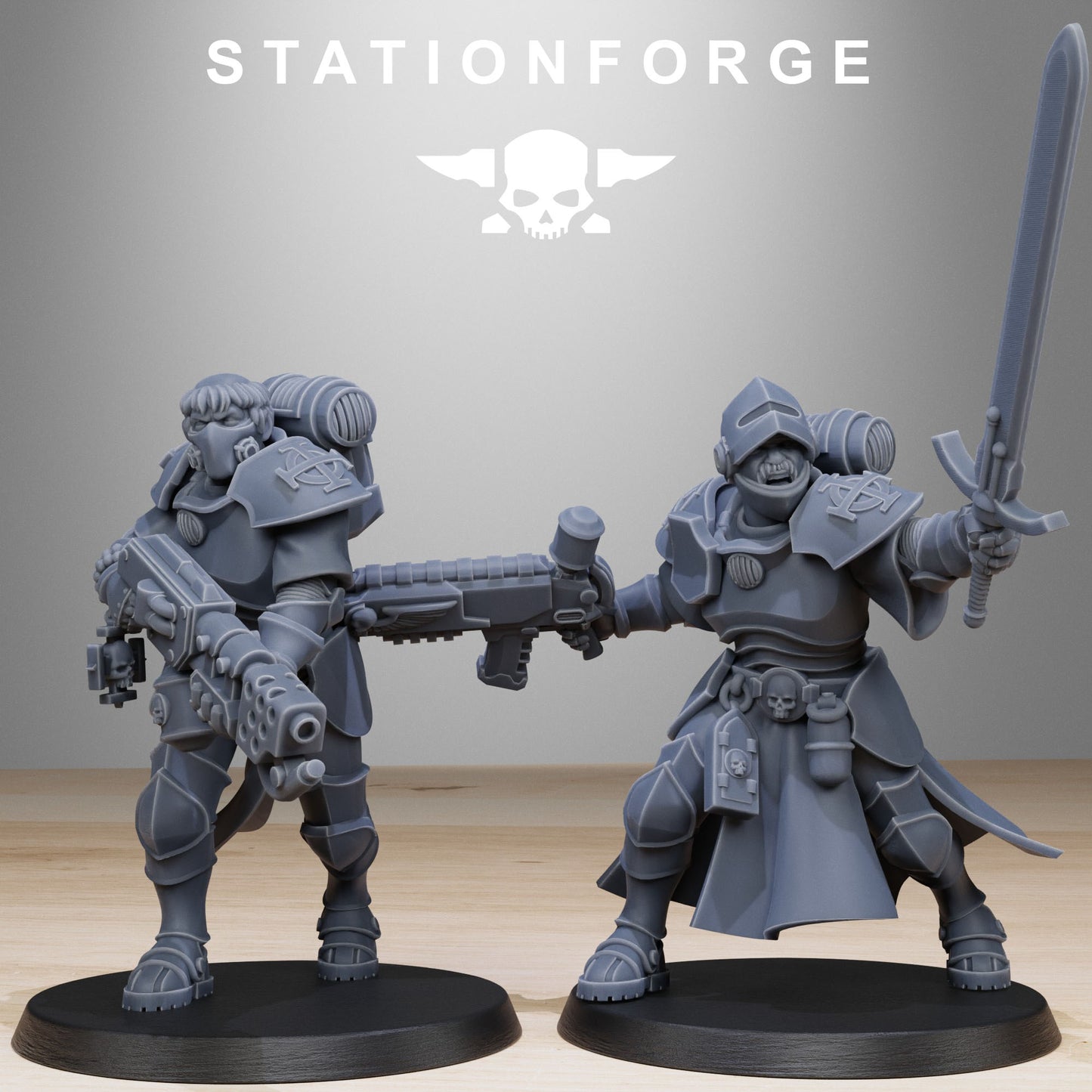 Vodalites Brotherhood, Modular Sci-Fi Miniatures by STATIONFORGE, Grimdark Wargames Proxy - photo 5