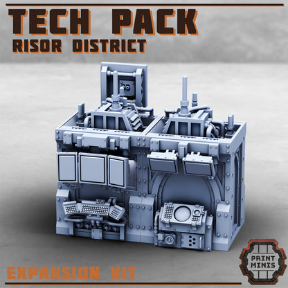 Tech Pack - Risor District Expansion - Sci-Fi City Skirmish Wargaming Terrain by Print Minis