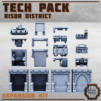 Tech Pack - Risor District Expansion - Sci-Fi City Skirmish Wargaming Terrain by Print Minis - photo 5