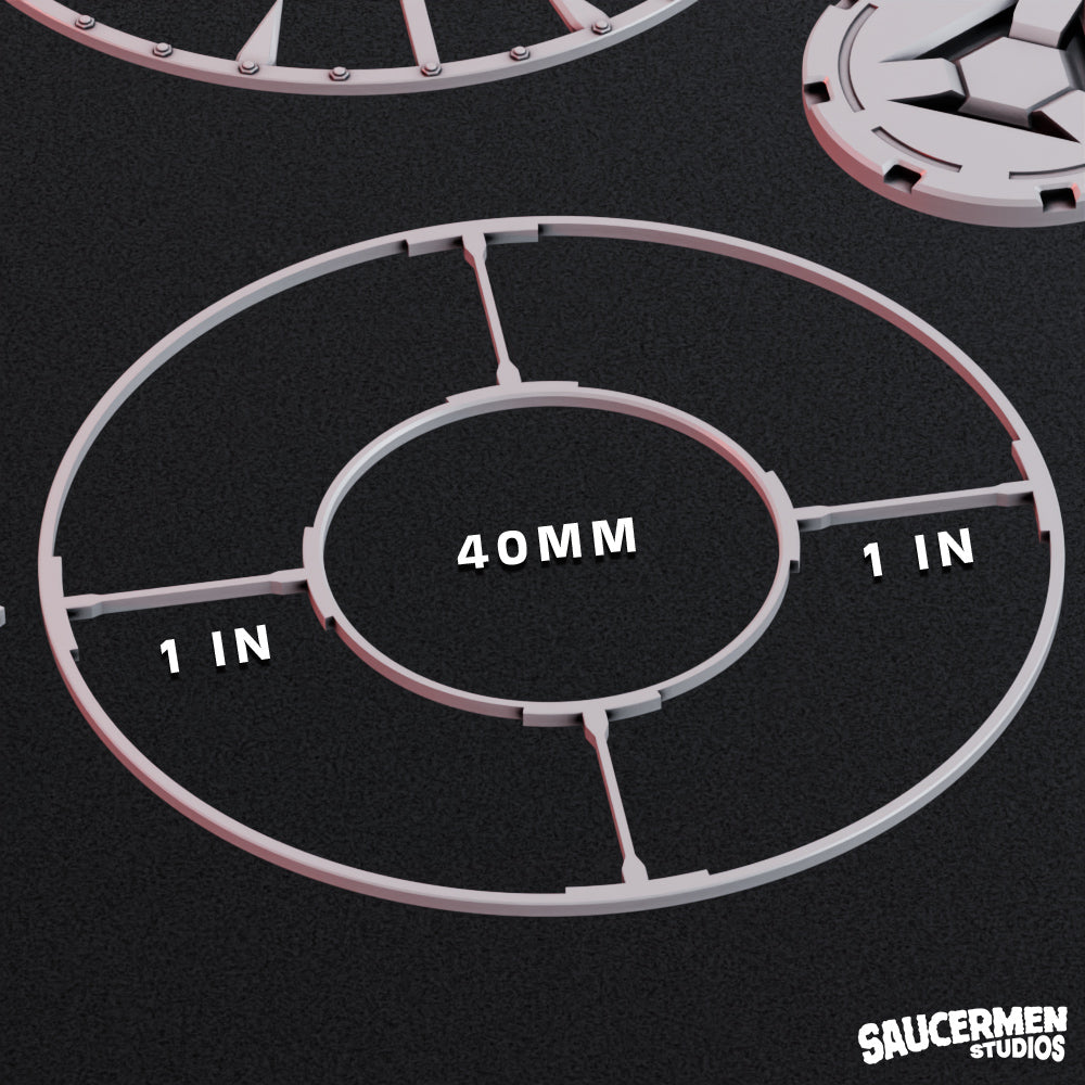 Kill Team Objective Markers – Pack one - Sci-Fi Grimdark Miniatures by Saucermen Studios, Wargame Scale 3D Printed - photo 2