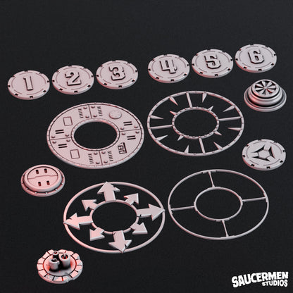 Kill Team Objective Markers – Pack one - Sci-Fi Grimdark Miniatures by Saucermen Studios, Wargame Scale 3D Printed - photo 3
