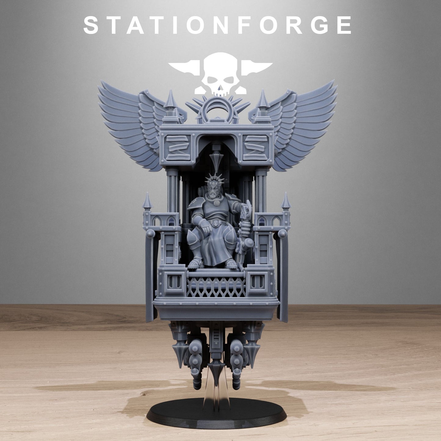 Vodalites Flying Throne, Modular Sci-Fi Miniatures by STATIONFORGE, Grimdark Wargames Proxy - photo 2