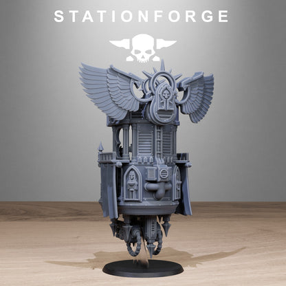 Vodalites Flying Throne, Modular Sci-Fi Miniatures by STATIONFORGE, Grimdark Wargames Proxy - photo 4