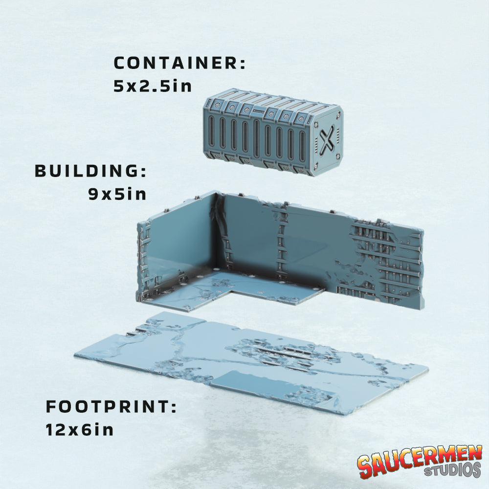 40K Tournament Terrain – Fractured Concrete Buildings - Sci-Fi Grimdark Miniatures by Saucermen Studios, Wargame Scale 3D Printed - photo 2