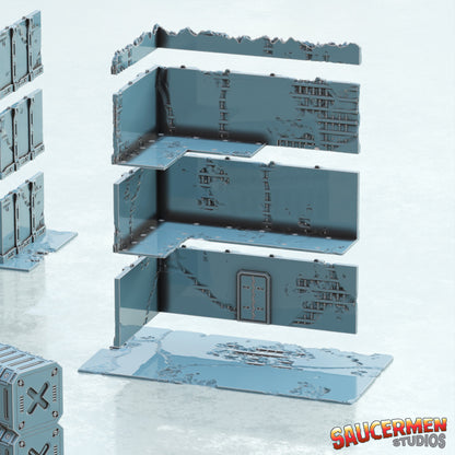 40K Tournament Terrain – Fractured Concrete Buildings - Sci-Fi Grimdark Miniatures by Saucermen Studios, Wargame Scale 3D Printed - photo 5