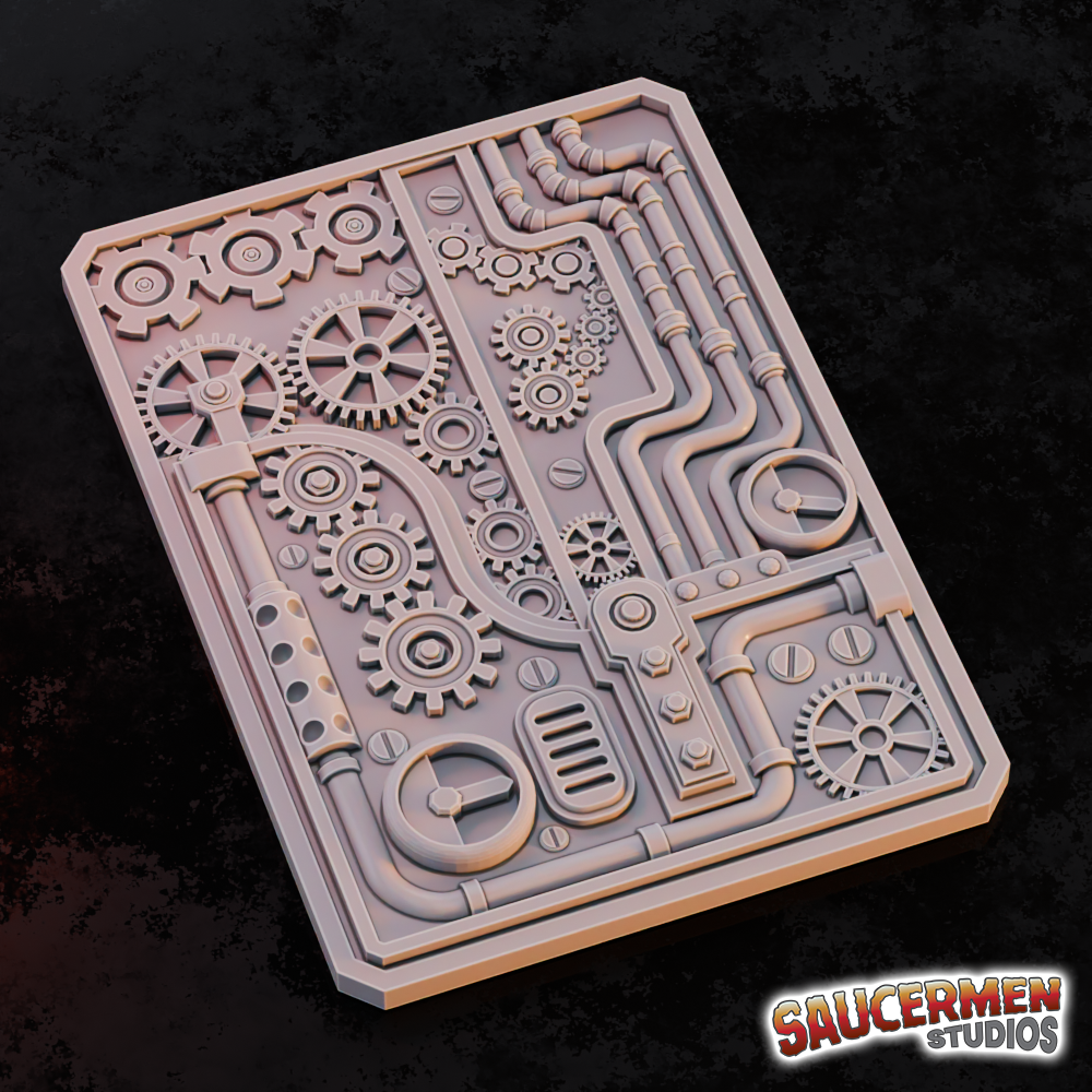 Texture / Practice Palette: Steampunk - Sci-Fi Grimdark Miniatures by Saucermen Studios, Wargame Scale 3D Printed