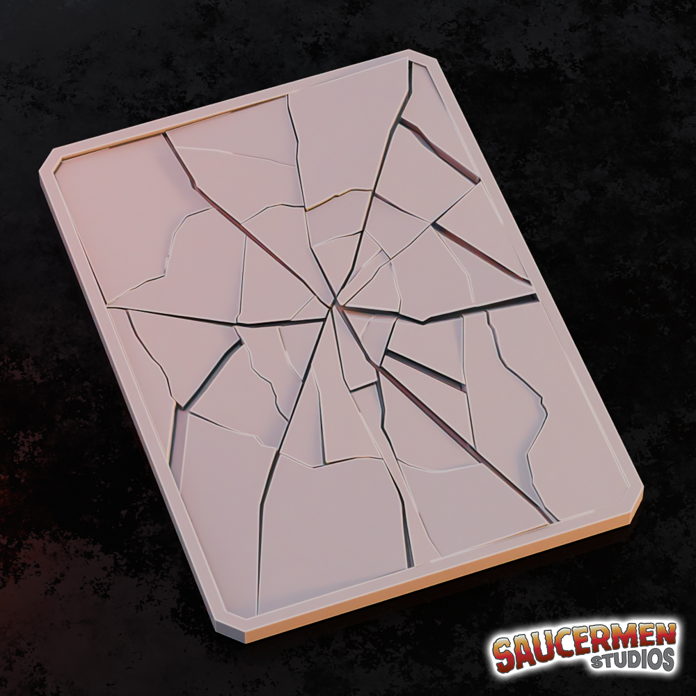 Texture / Practice Palette: Smashed Up - Sci-Fi Grimdark Miniatures by Saucermen Studios, Wargame Scale 3D Printed