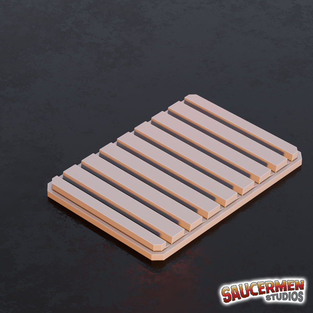 Texture / Practice Palette: Holding Racks with Brush Holders - Sci-Fi Grimdark Miniatures by Saucermen Studios, Wargame Scale 3D Printed - photo 2