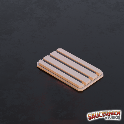 Texture / Practice Palette: Holding Racks with Brush Holders - Sci-Fi Grimdark Miniatures by Saucermen Studios, Wargame Scale 3D Printed - photo 3